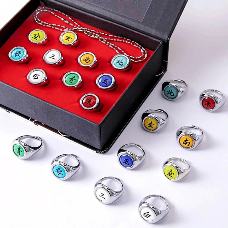 Set Naruto - Bagues des Membres de l'Akatsuki