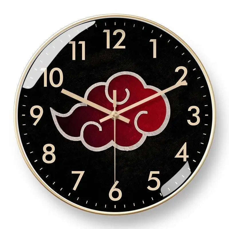 Horloge Murale Naruto - Symbole Nuage de l'Akatsuki