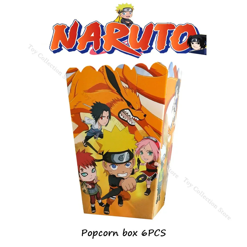 Boîtes à Popcorn Naruto - Lot de 6