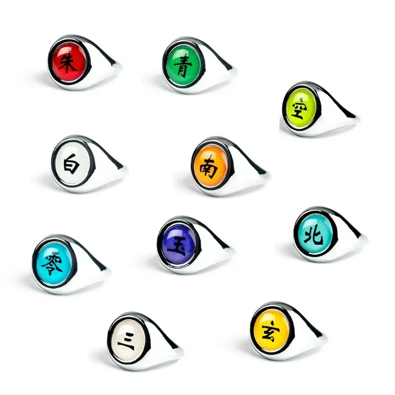 Set Naruto - Bagues des Membres de l'Akatsuki