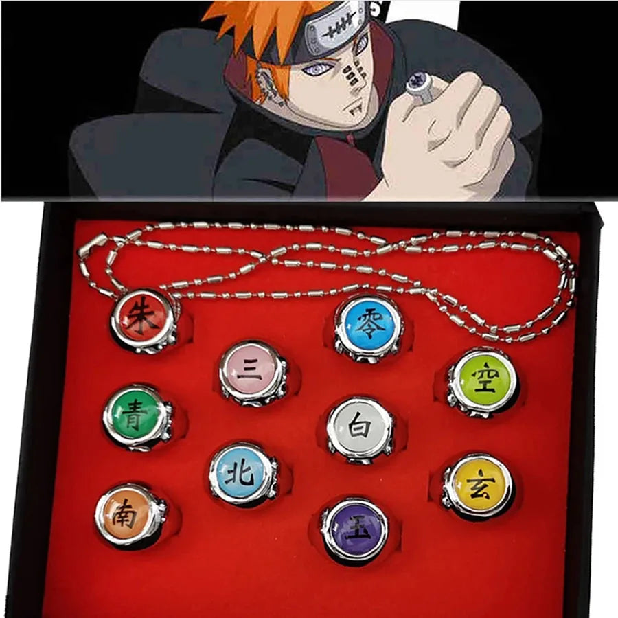 Set Naruto - Bagues des Membres de l'Akatsuki
