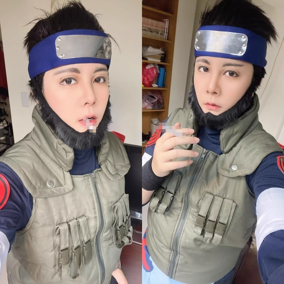 Perruque Cosplay Naruto - Asuma Sarutobi