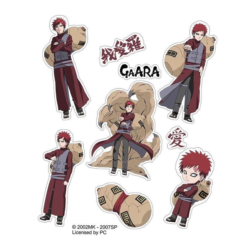 Stickers Naruto - Planche Gaara