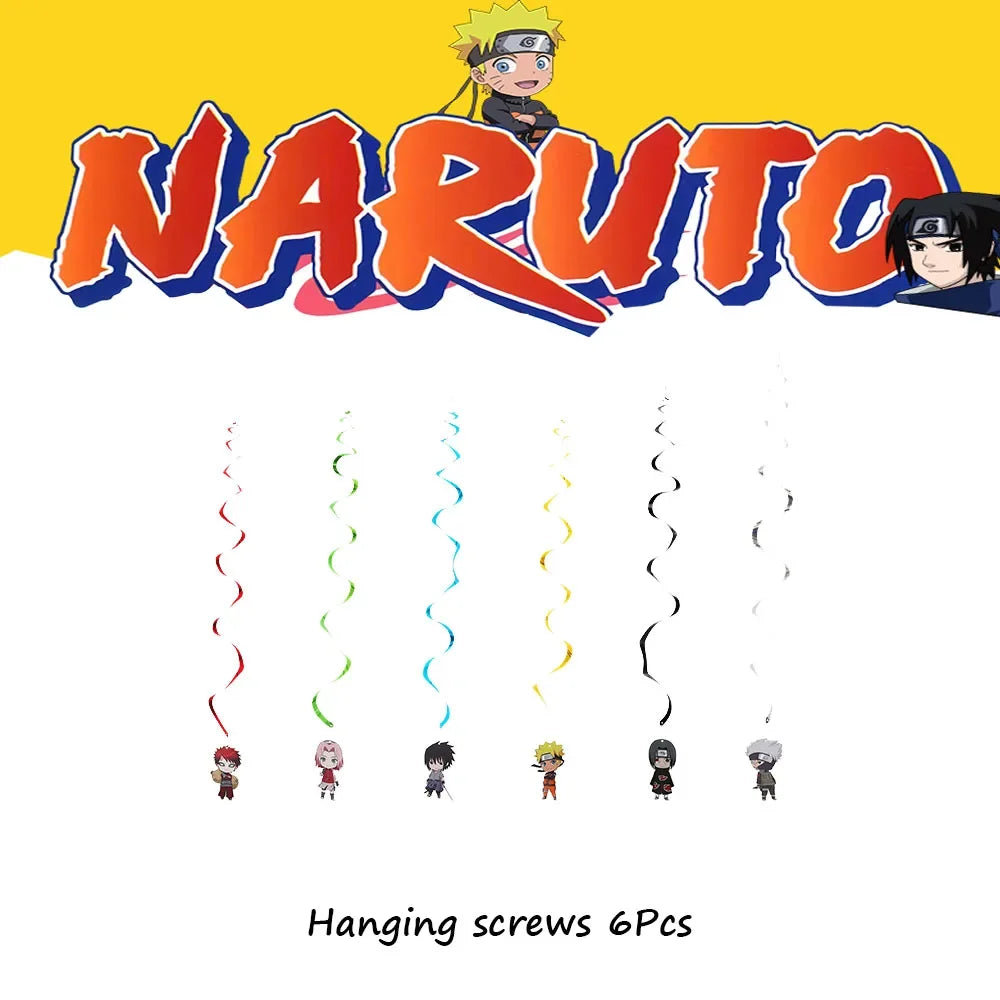 Suspensions Spirales Naruto - Lot de 6