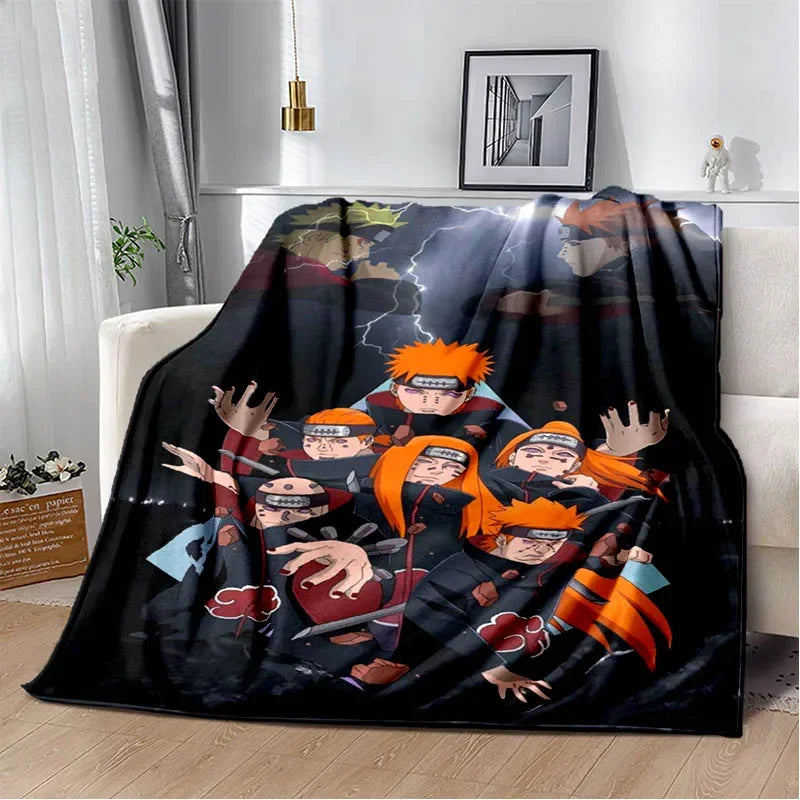 Piletta Morbida Naruto – Plaid In Microfibra Con Personaggio Pronto All'Attacco E Shuriken – Lavabile