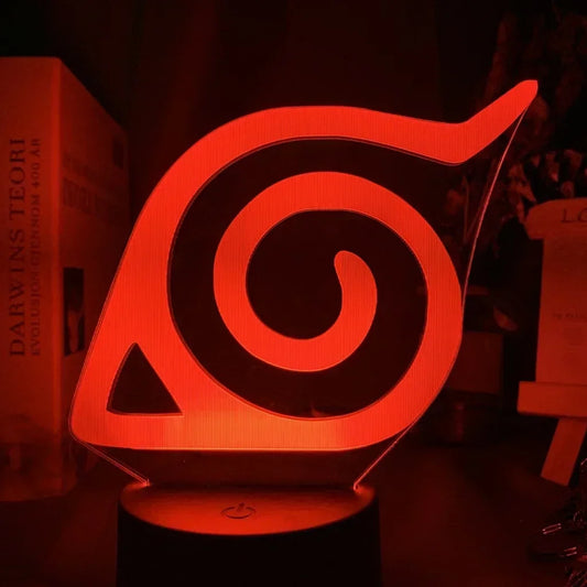 Lampe 3D Naruto - Symbole du village de Konoha