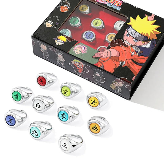 Set Naruto - Bagues des Membres de l'Akatsuki