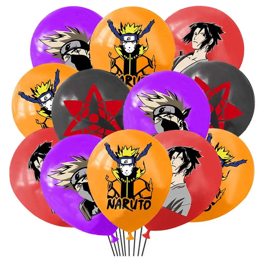 Ballons Latex Naruto - Sharingan et Kakashi, Lot de 20