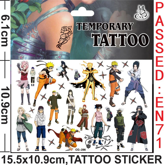 Tatouages Éphémères Naruto - Sakura, Itachi et Tsunade
