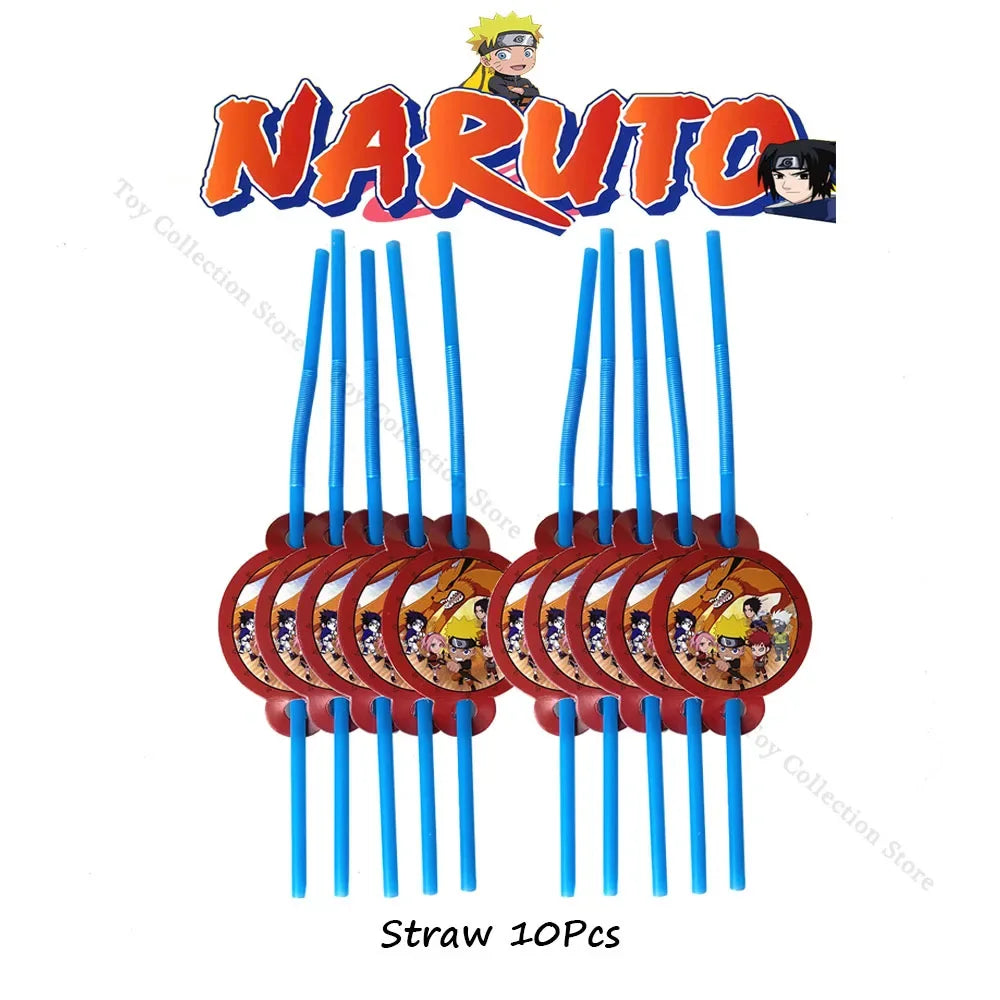 Pailles Anniversaire Naruto - Lot de 10