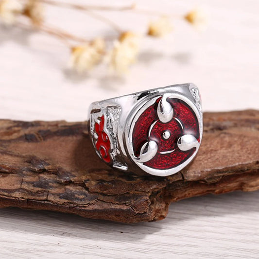 Bague Naruto - Nuage Akatsuki et Sharingan