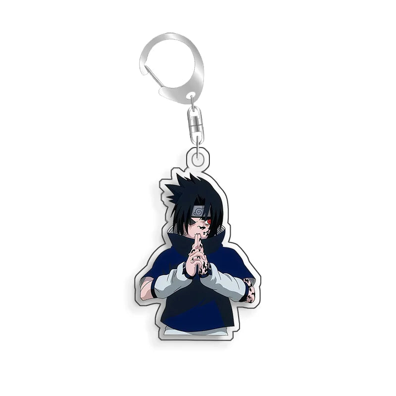 Porte-Clé Acrylique Naruto - Sasuke Uchiha, Boule de Feu Suprême
