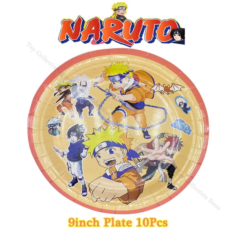Assiettes Anniversaire Naruto - Lot de 10, 23 cm