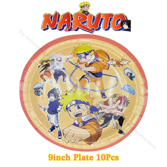 Assiettes Anniversaire Naruto - Lot de 10, 23 cm