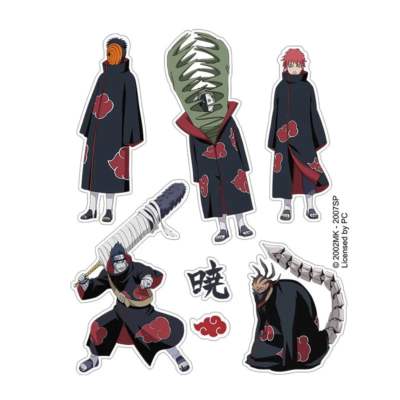 Stickers Akatsuki - Kisame, Sasori et Zetsu