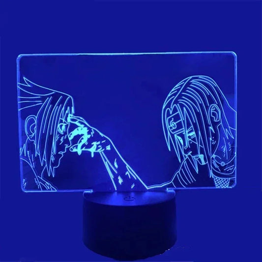 Lampe 3D Natuto - Scène Finale Combat Entre Sasuke et Itachi