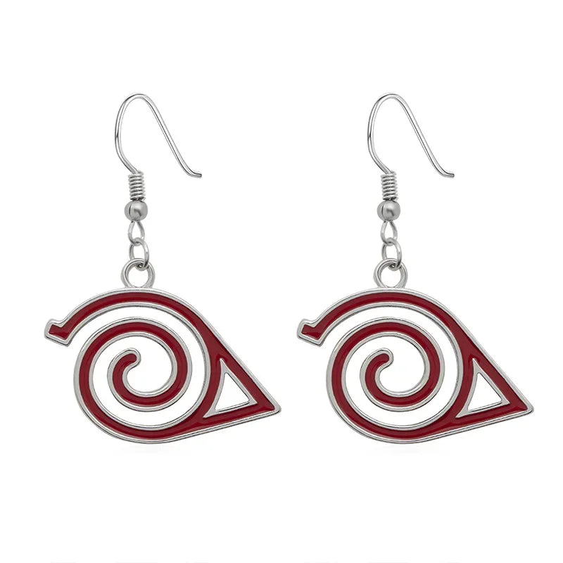 Boucles d'Oreilles Naruto - Konoha Rouge
