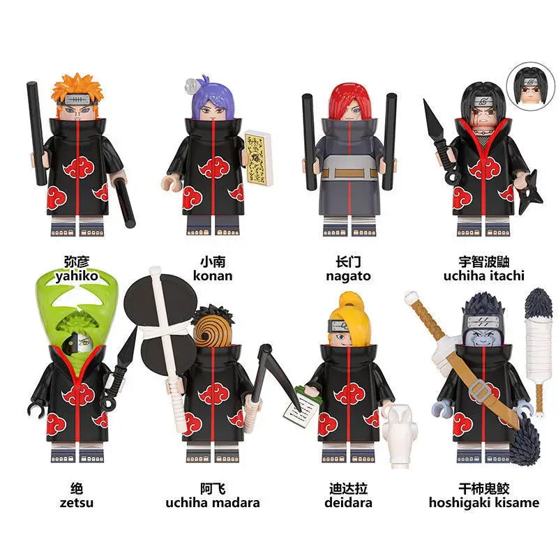 LEGO Naruto - 8 Minifigurines de l'Akatsuki