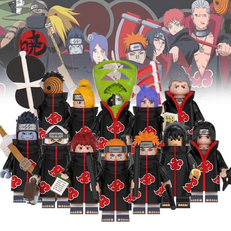 LEGO Naruto - 8 Minifigurines de l'Akatsuki